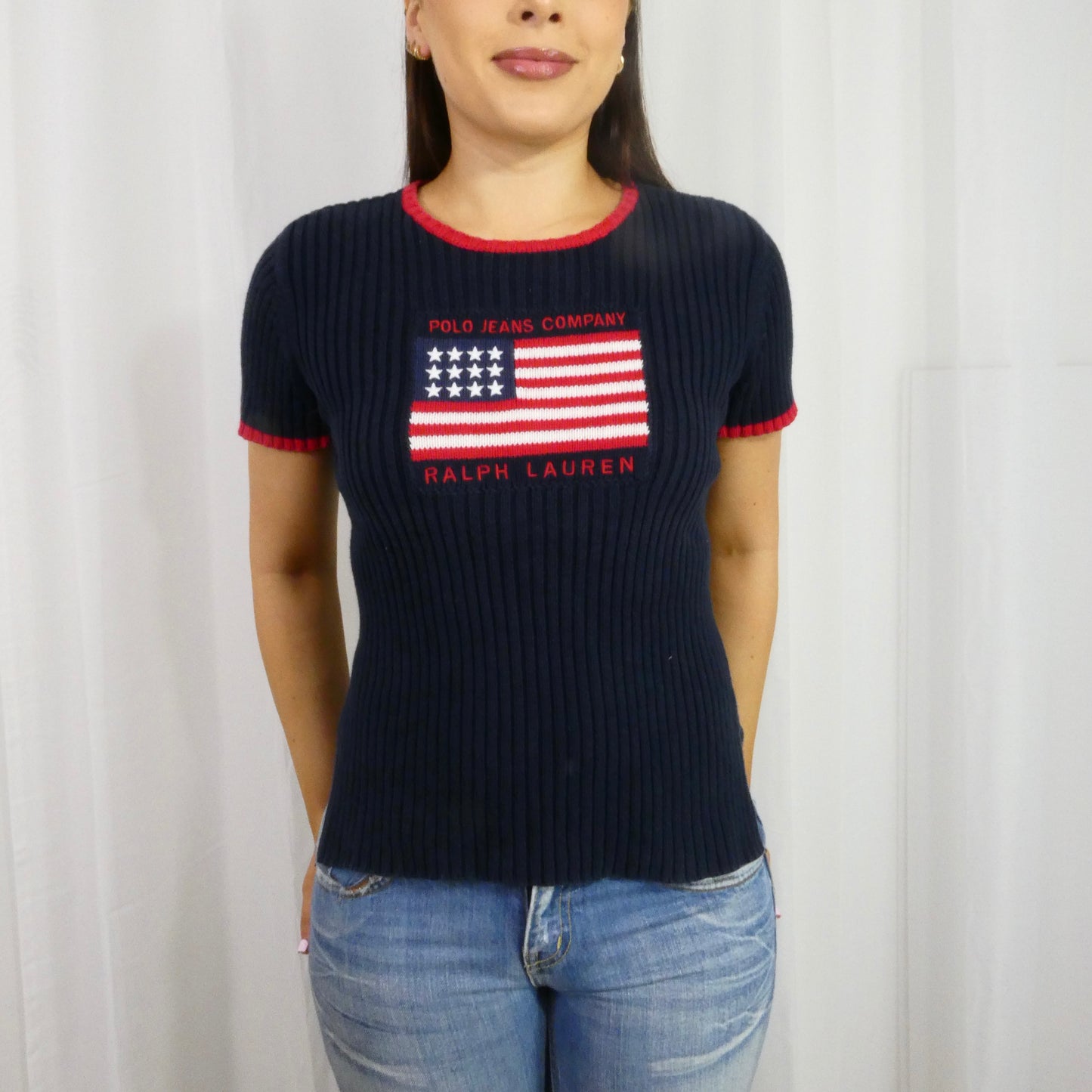 Polo Jeans Flag Knit Sweater - Size S/M