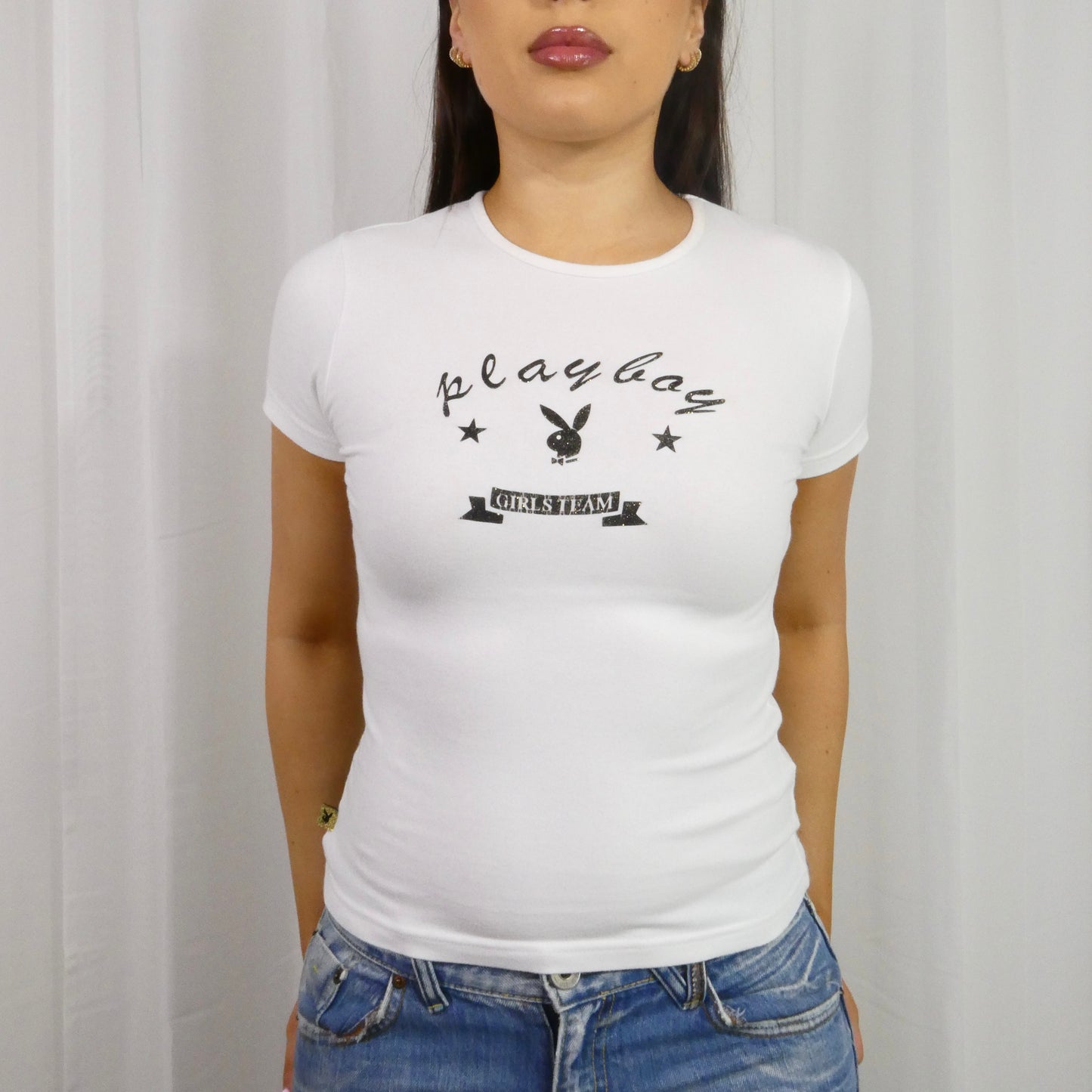 Vintage Playboy Girls Team Baby Tee - Size XS/S