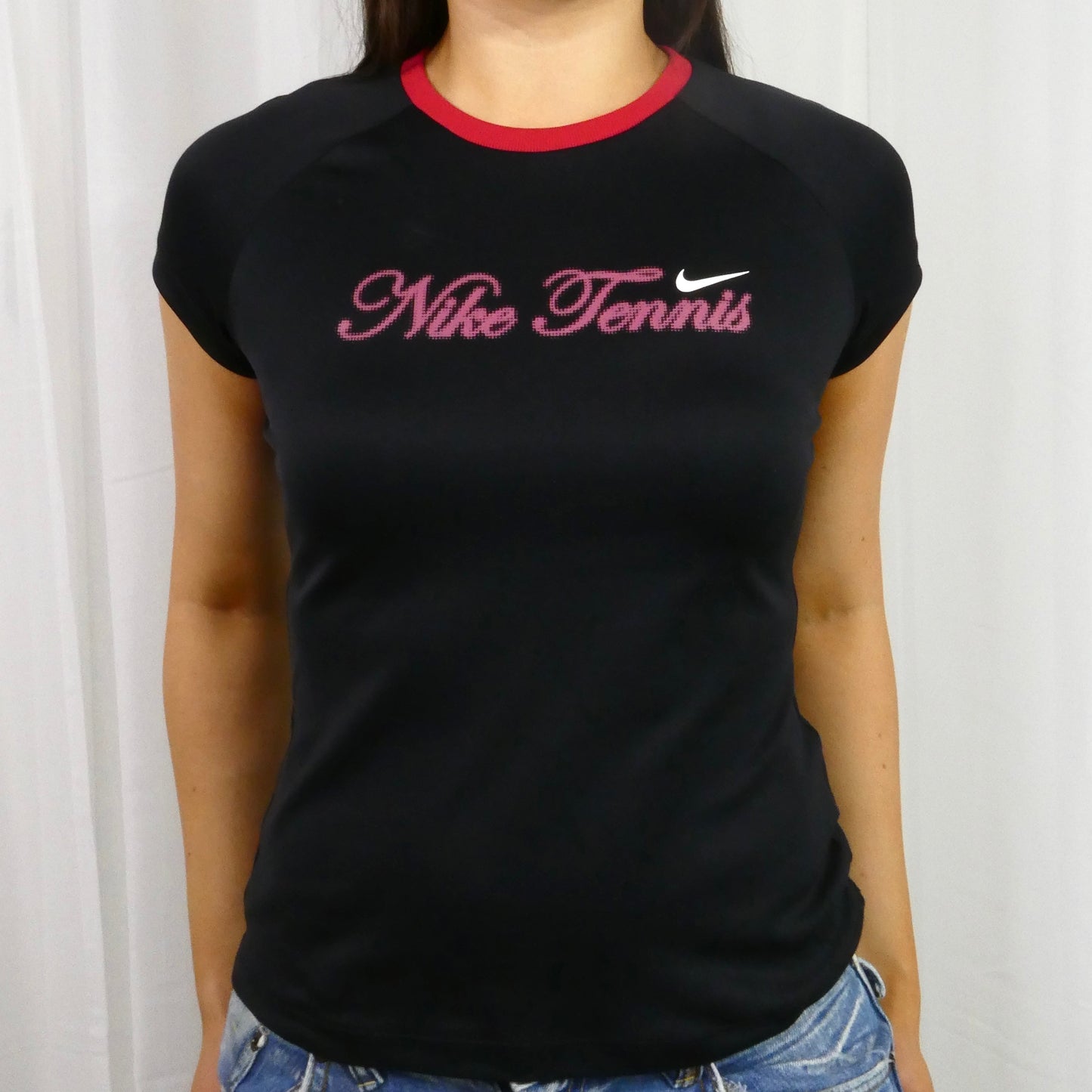 Black Nike Tennis Babytee - Size S/M
