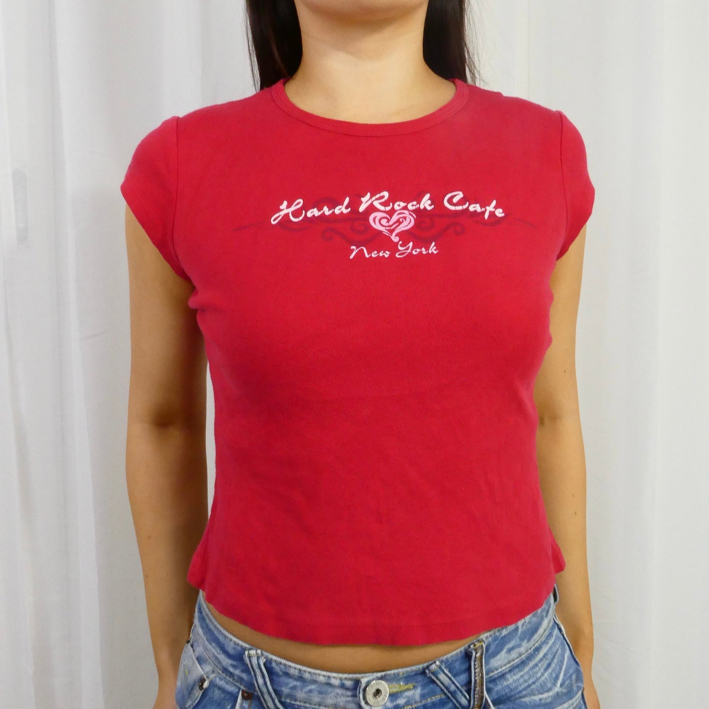 Red Hard Rock Rose Babytee - Size S/M