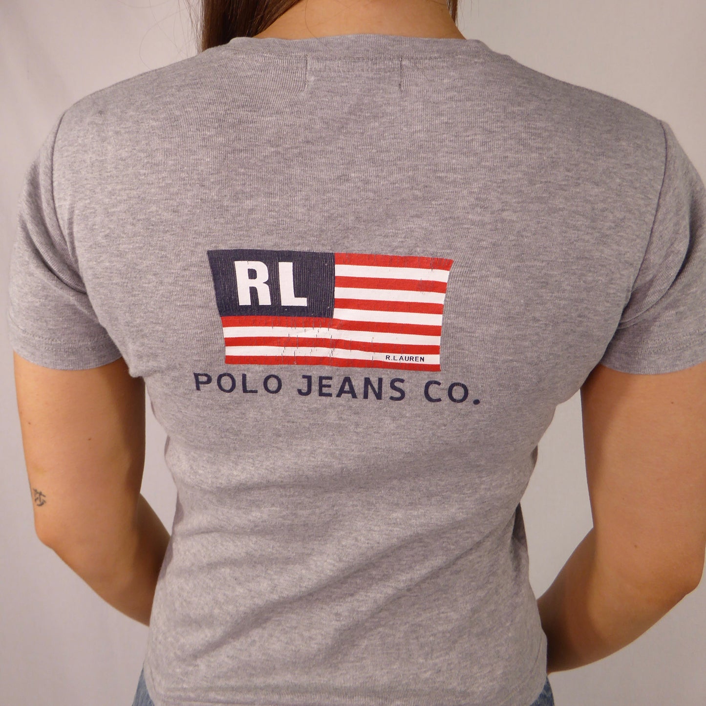 Vintage Grey Polo Babytee - Size XS/S