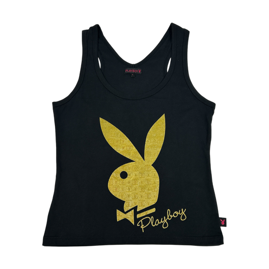 Black Playboy Gold Tank Top - Size M/L