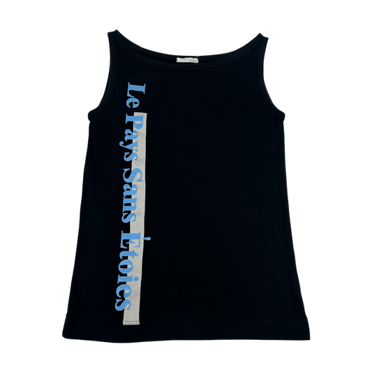 Black French Tank Top - Size S