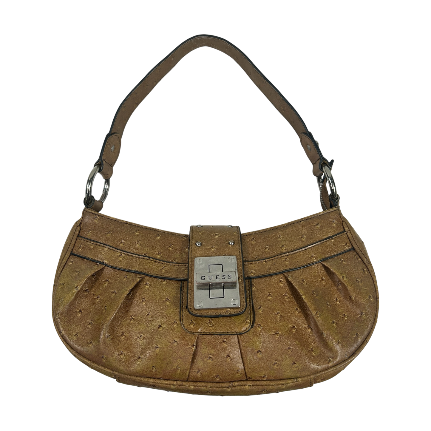 Vintage Brown Guess Baguette Shoulder Bag
