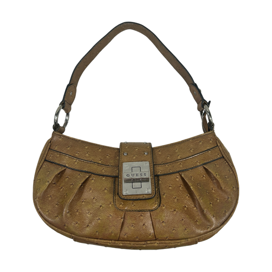 Vintage Brown Guess Baguette Shoulder Bag