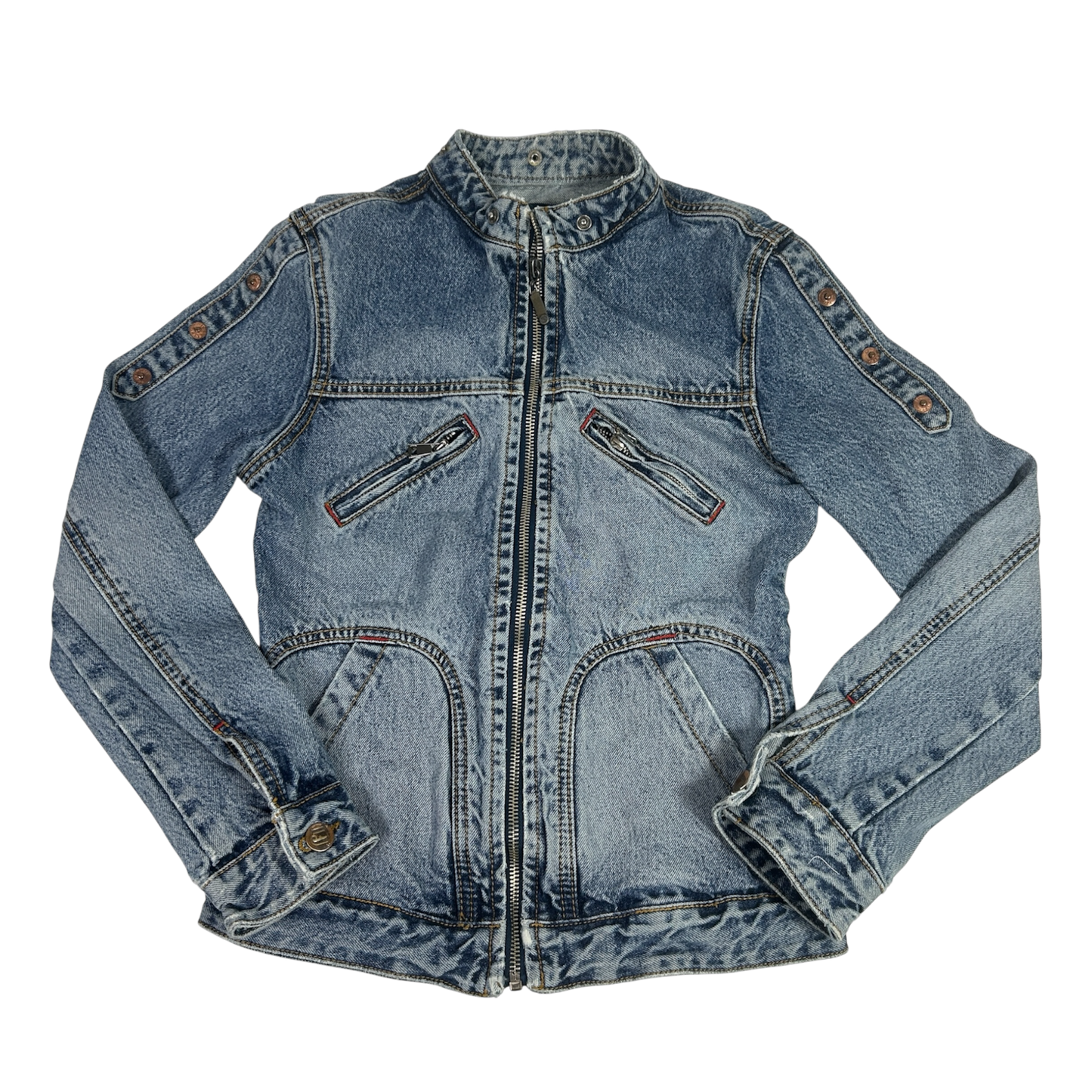 Denim Moto Jacket - Size XS/S
