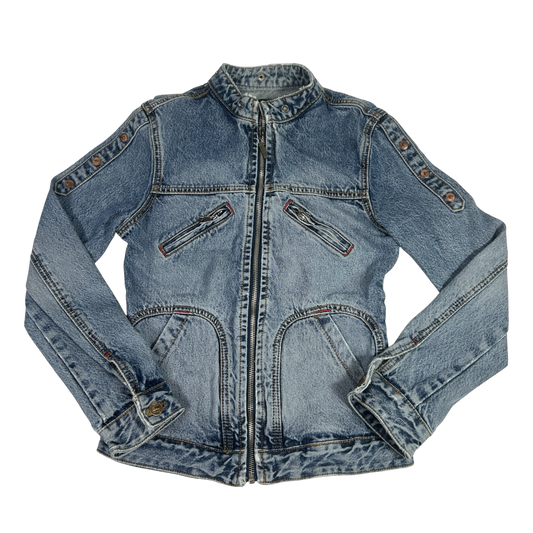 Denim Moto Jacket - Size XS/S