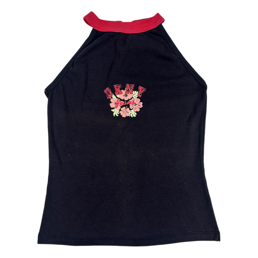 DKNY Jeans Floral Halter Neck Top - Size S/M