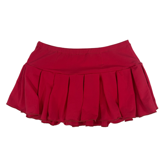 Hot Pink Pleated Micro Skirt - Size S/M