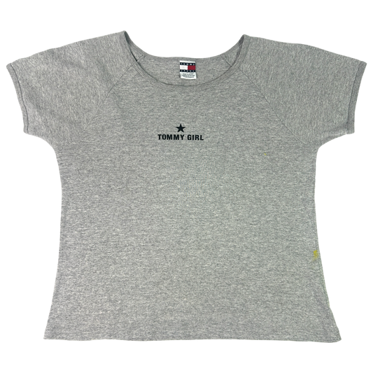 Vintage Grey Tommy Girl Babytee - Size S/M/L