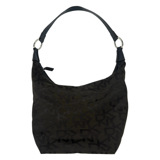 DKNY Slouchy Brown Monogram Shoulder Bag
