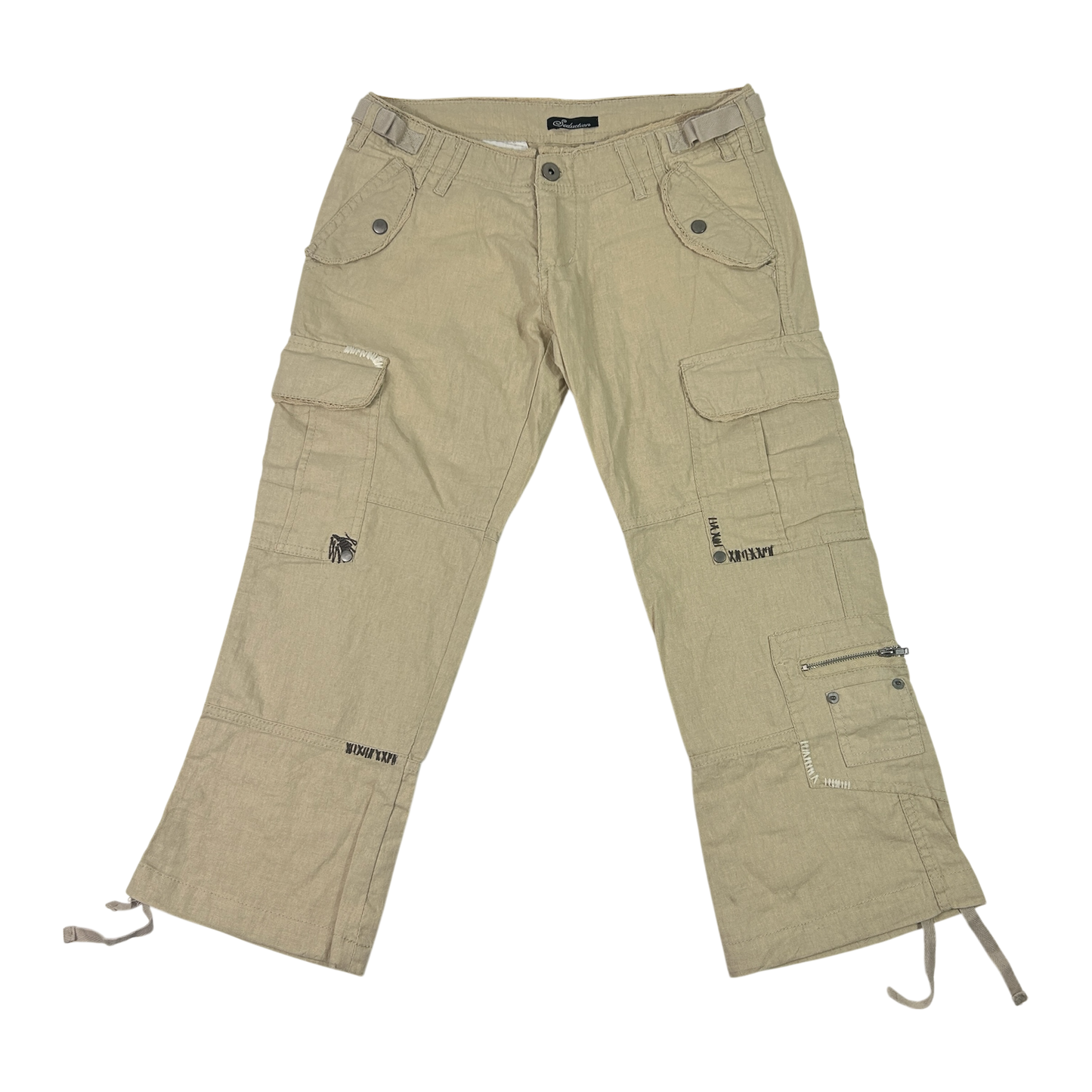 Vintage Beige Capri Cargo Pants - Size - XS/S