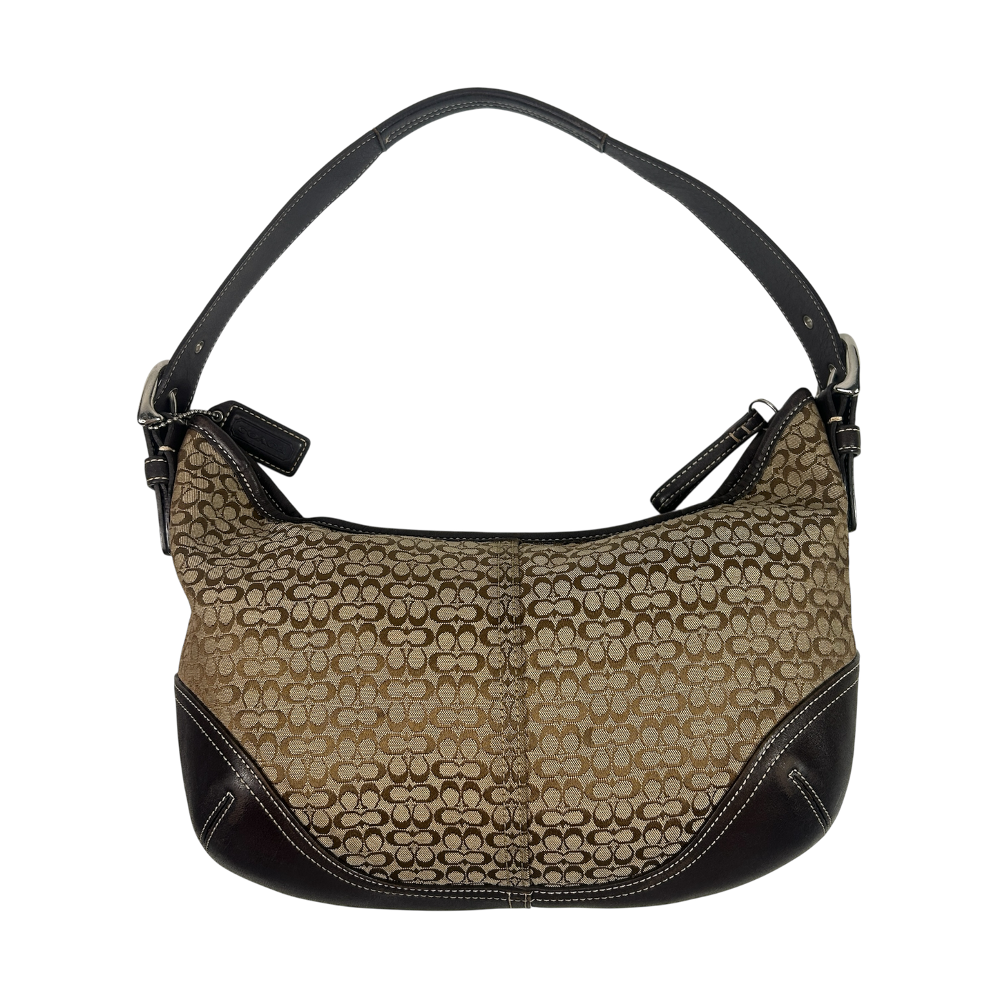 Signature Jacquard Hobo Coach Shoulder Bag