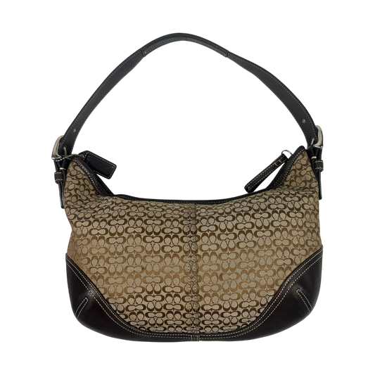 Signature Jacquard Hobo Coach Shoulder Bag
