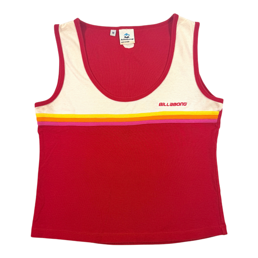 00's Billabong Red Tank Top - Size S/M