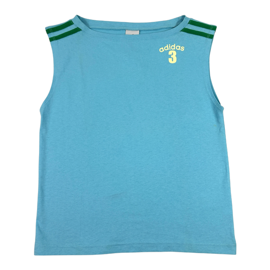Blue Boat Neck Adidas Tank Top - Size S