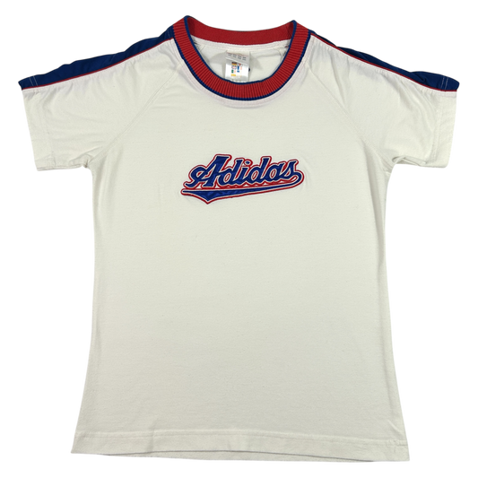 Vintage White Adidas Babytee - Size S