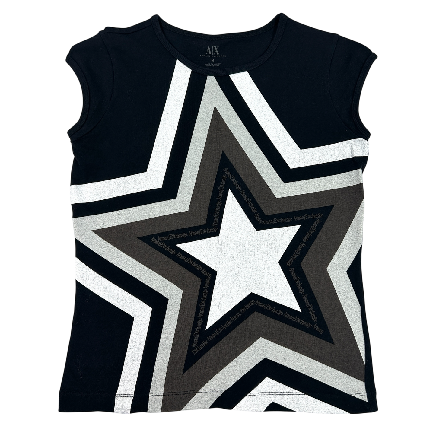 Black Armani Exchange Star Tank Top - Size M