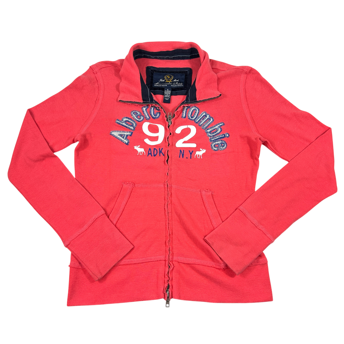 Pink Abercrombie Zip Up Jacket - Size XS/S