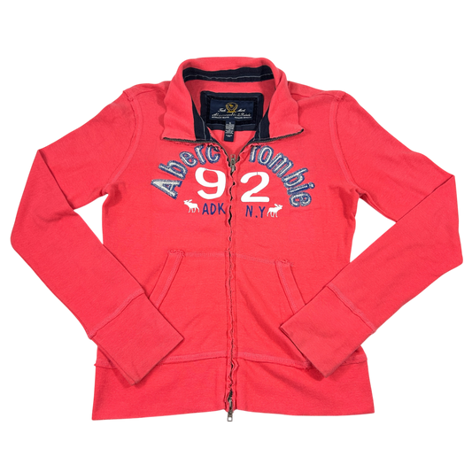 Pink Abercrombie Zip Up Jacket - Size XS/S