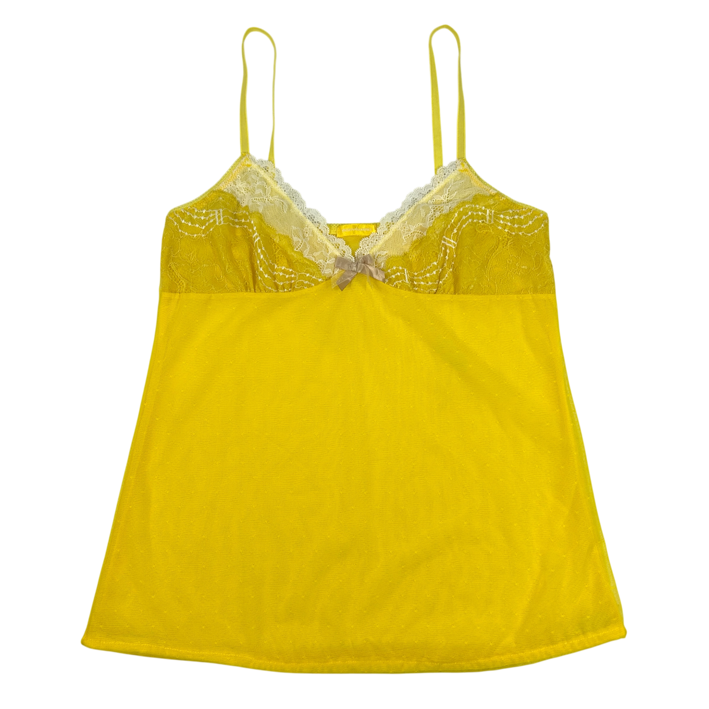 00's Bodyguard Yellow Lace Camisole - Size S/M