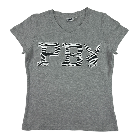 Animal Print Playboy Babytee - Size S