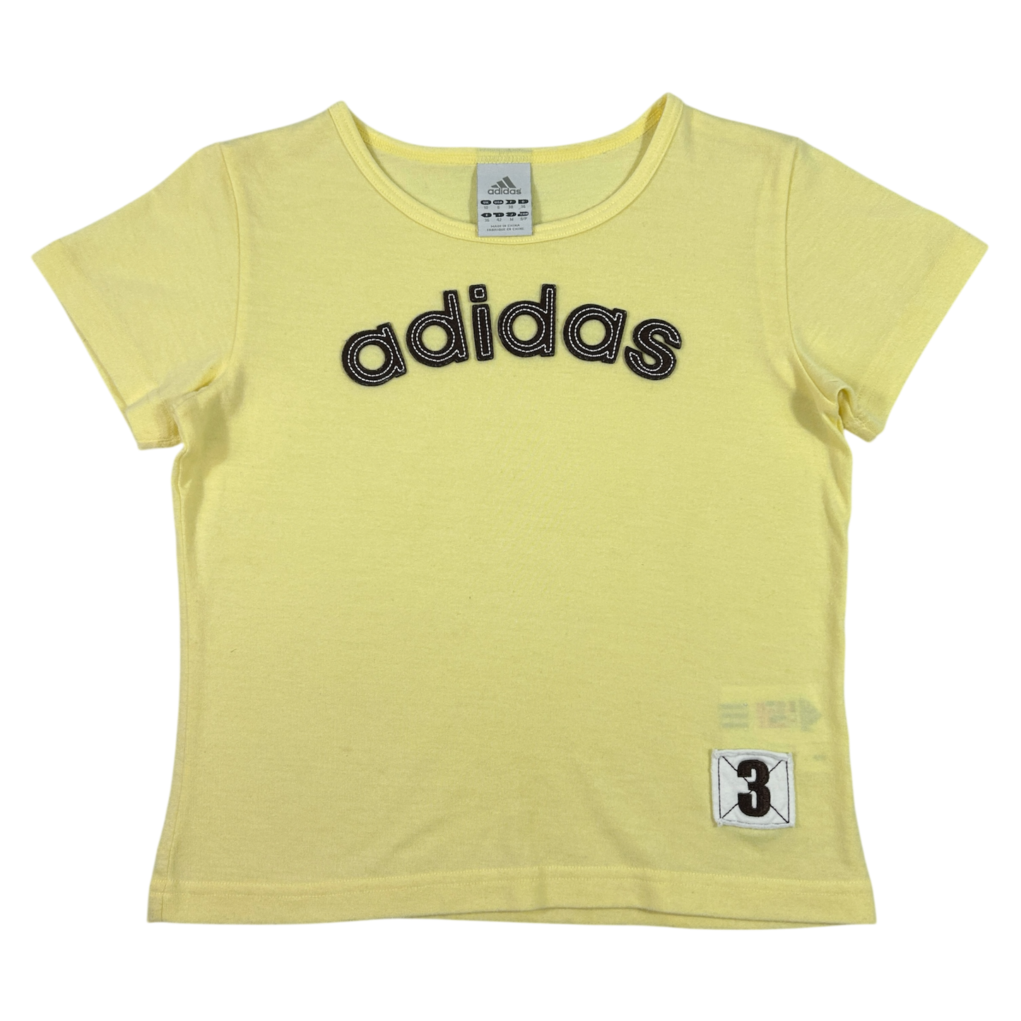 Yellow Adidas Babytee - Size S
