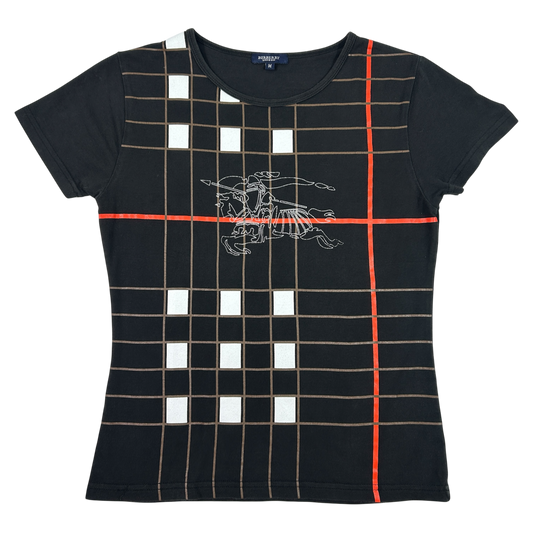 Vintage Burberry Black Babytee - Size S