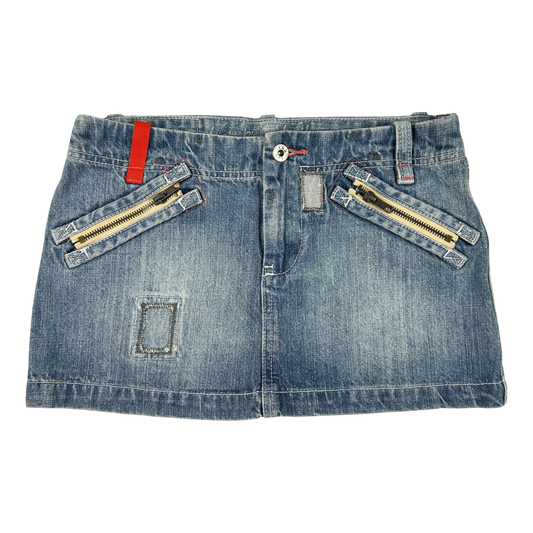 Light Denim Mini Skirt - Size S
