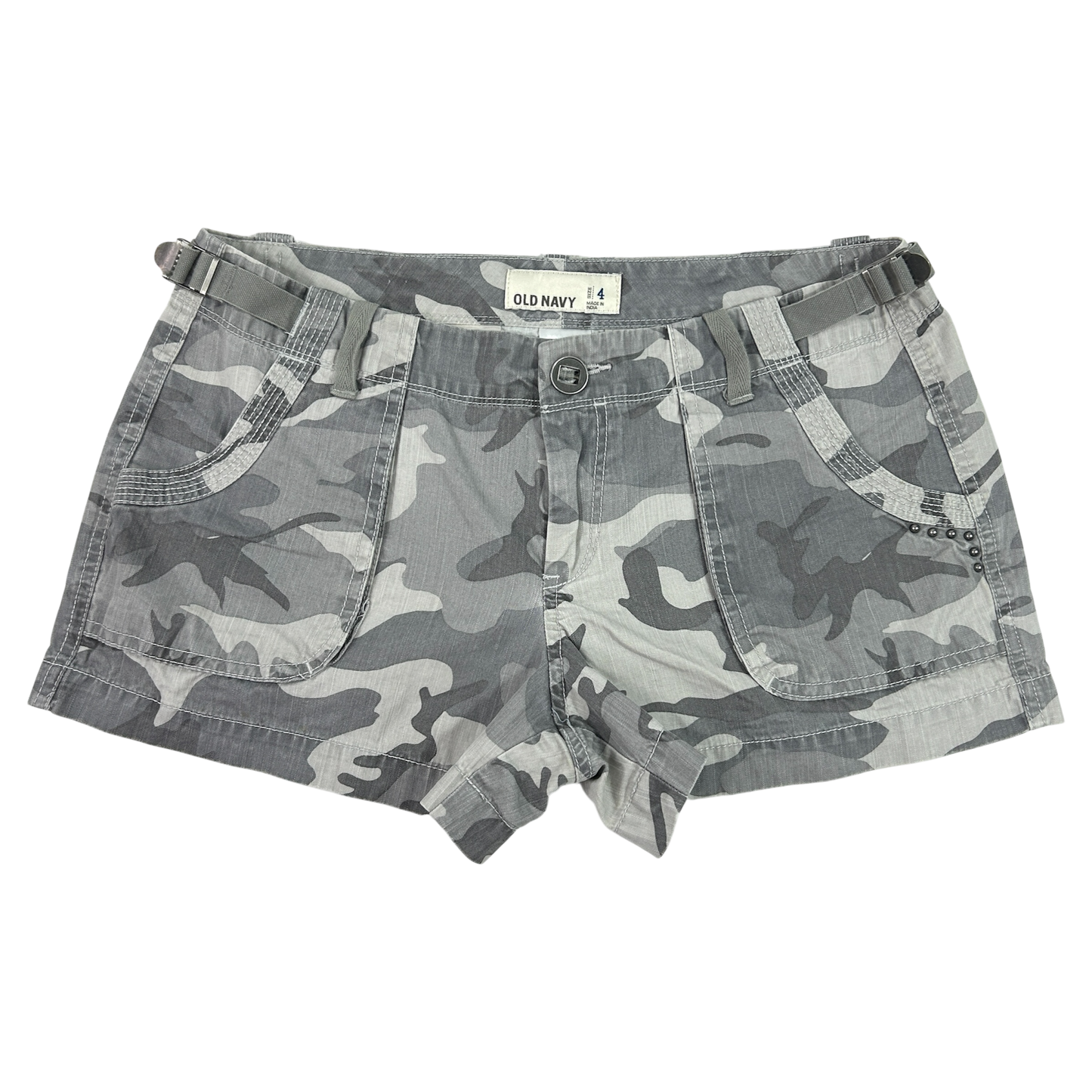 Old Navy Grey Camo Low Rise Shorts - Size S/M