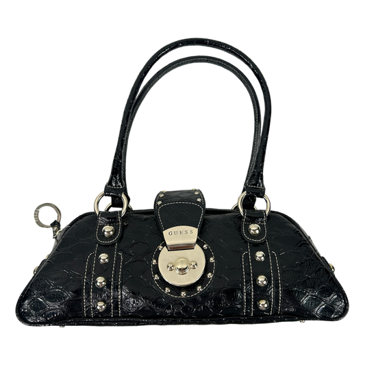 Vintage Studded Buckle Guess Shoulder Bag