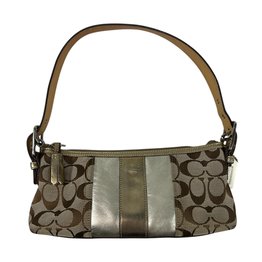 Coach Signature Metallic Stripe Shoulder Bag