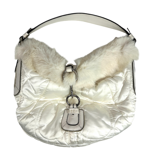 Vintage Coach Fluffy Quilted Shoulder Bag