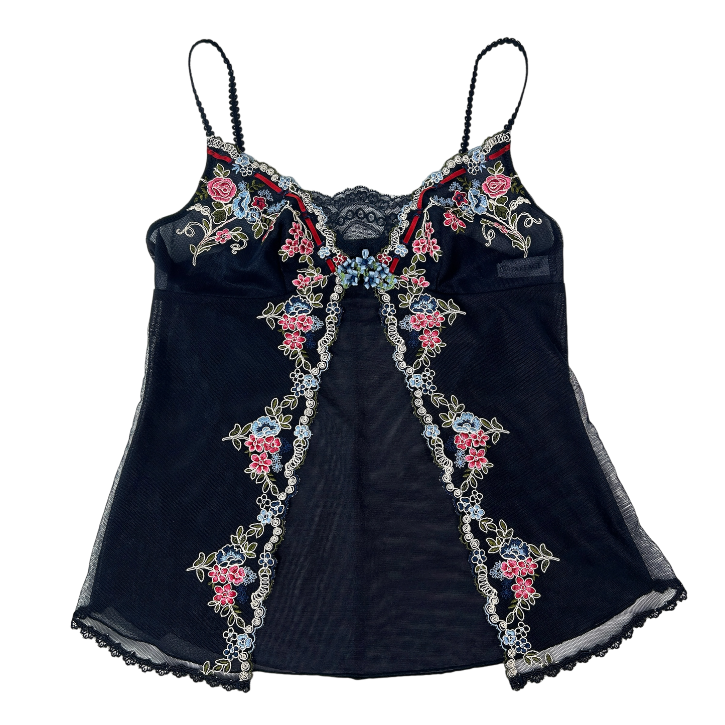 Navy Blue Floral Camisole - Size S/M