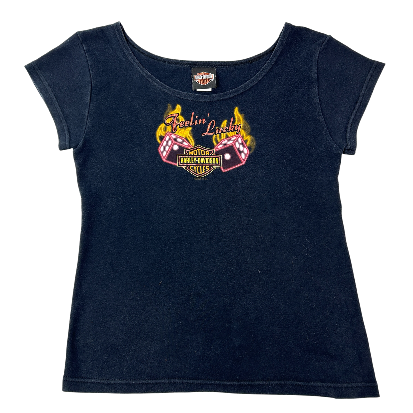 Black Harley Davidson Dice Babytee - Size M/L