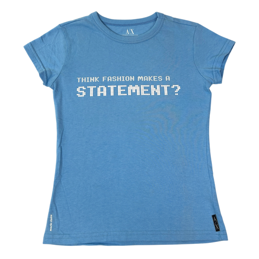 Deadstock Armani Exchange Blue Babytee - Size S