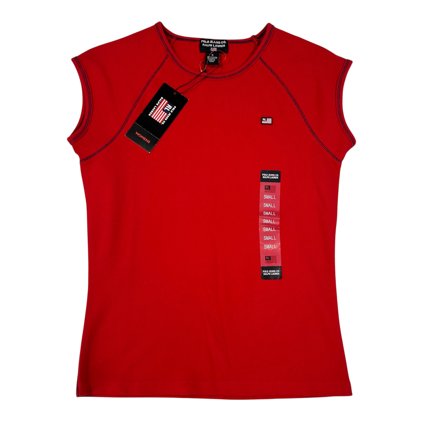 Deadstock Red Polo Jeans Tank - Size M