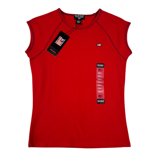 Deadstock Red Polo Jeans Tank - Size M