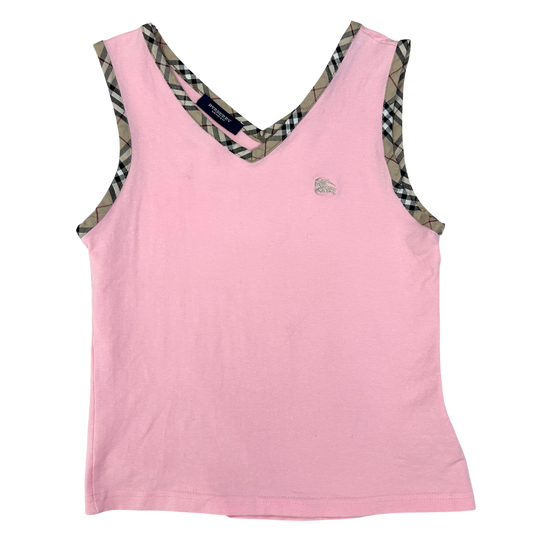 Pink Burberry Nova Tank Top - Size XS
