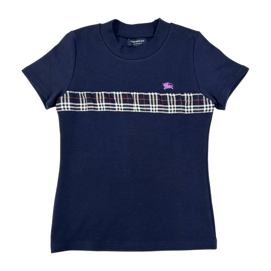 Dark Blue Burberry Babytee - Szie S