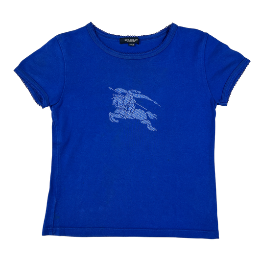 Royal Blue Burberry Babytee - Size XS