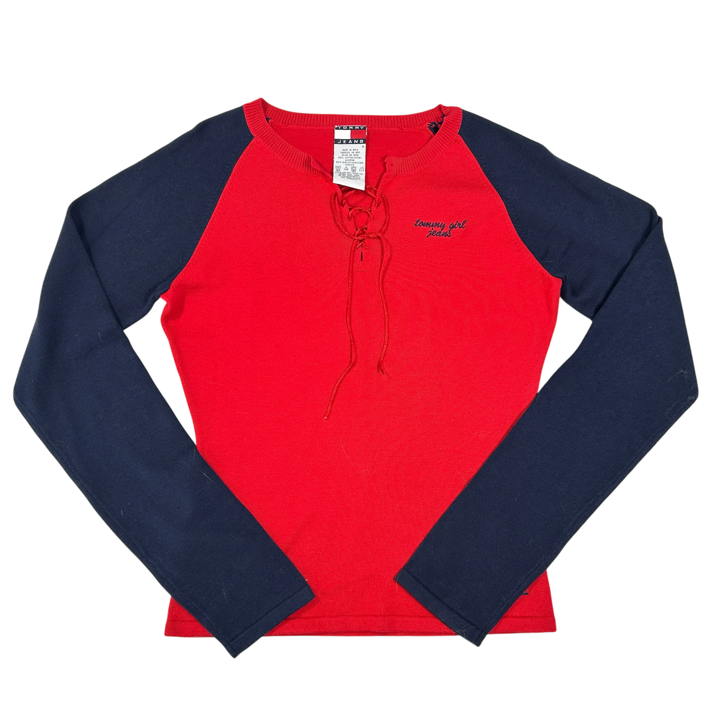 Two Tone Tommy Girl Jeans Long Sleeve - M