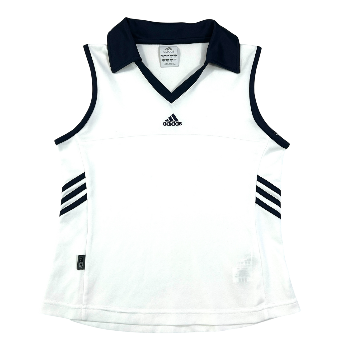 Adidas Striped Collar Tank Top - Size S