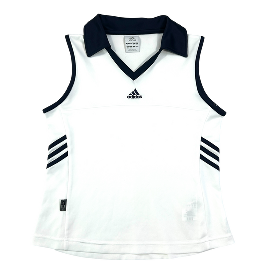 Adidas Striped Collar Tank Top - Size S