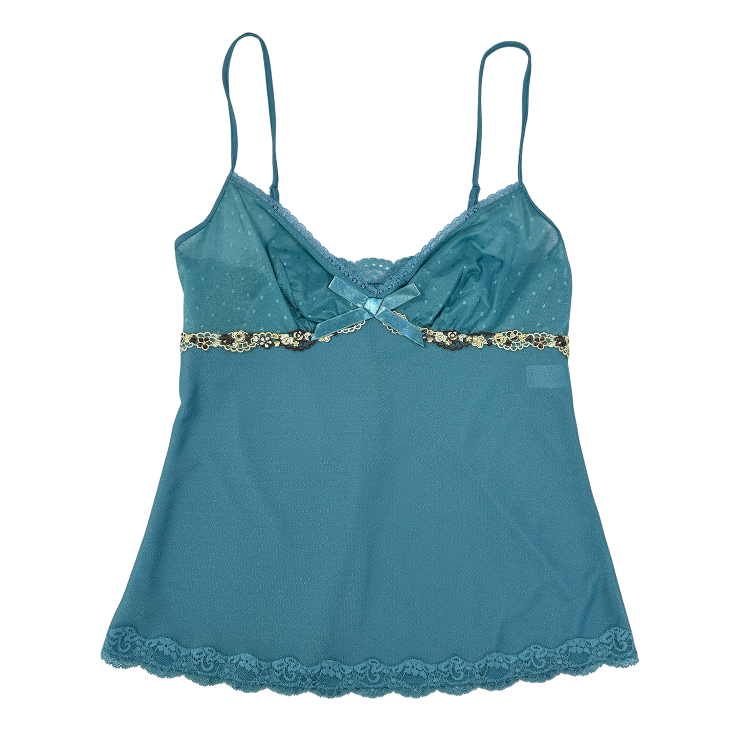 Blue Lace Bow Camisole - Size M/L