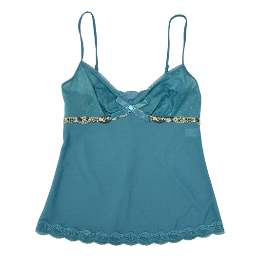 Blue Lace Bow Camisole - Size M/L