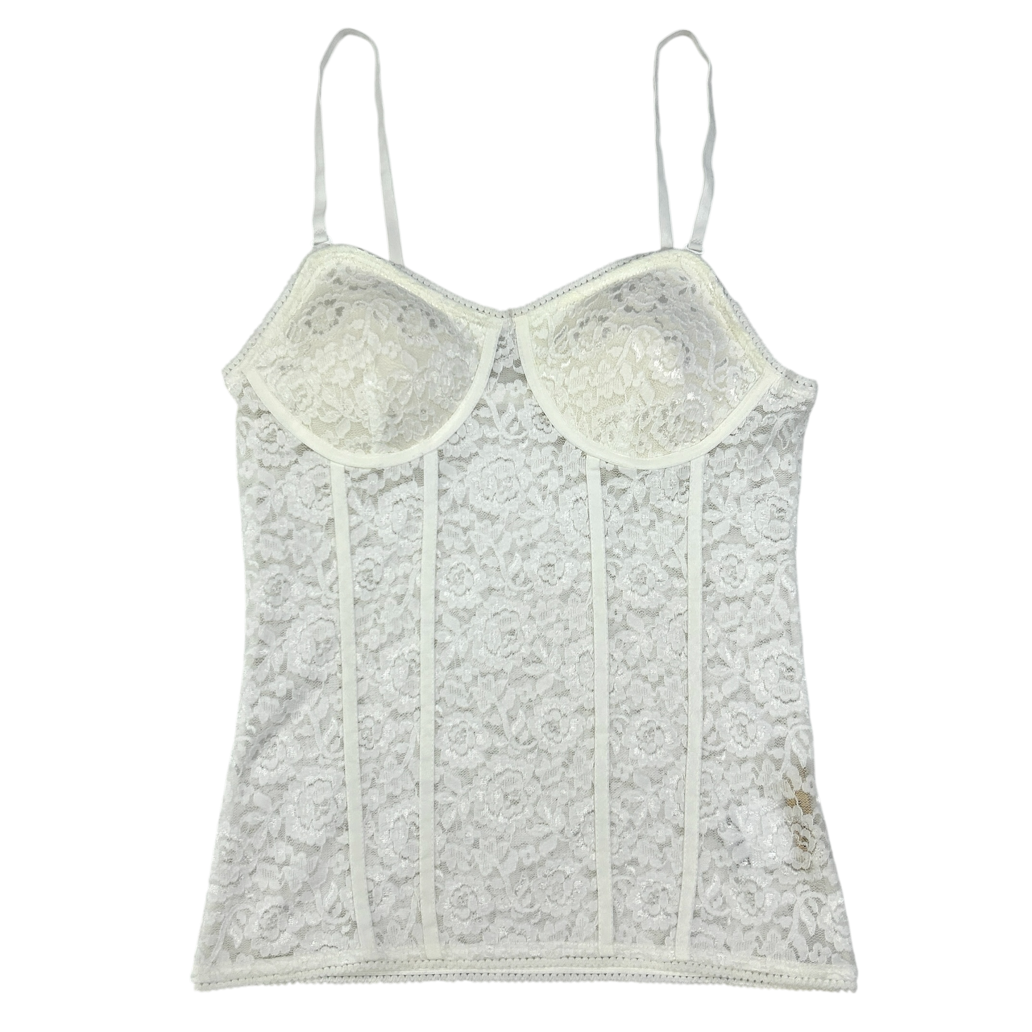 White Lace Sheer Camisole - Size XS