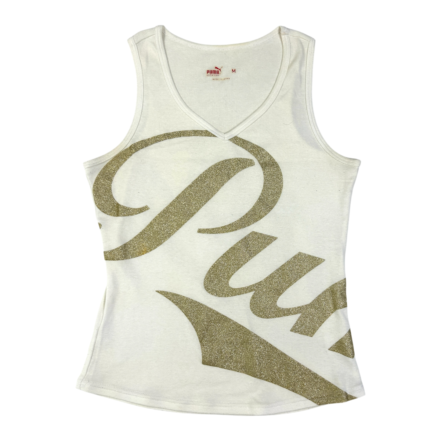 Puma Gold V-Neck Tank Top - Size S