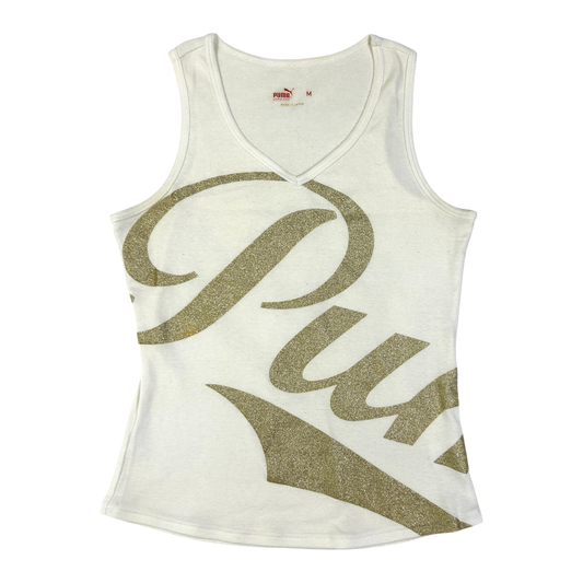 Puma Gold V-Neck Tank Top - Size S