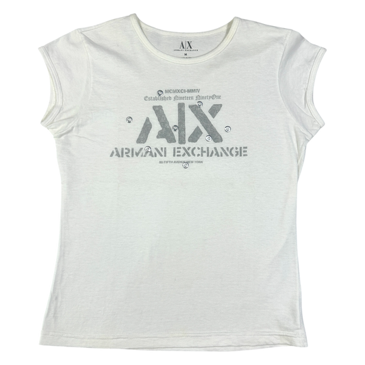 Black Armani Exchange Grommet Babytee - Size S/M